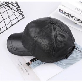 Resim Hakiki Deri Beyzbol Kep Şapka Unisex 
