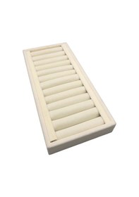 Resim Yerli Üretim Süet Kumaş Krem Renk 25 Cm / 11,5 Cm Kelepçe-bilekli Krem 