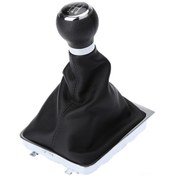 Resim Vw Passat B6 İçin 6 Hızlı Vites Topuzu Boot Gaiter Çerçevesi Siyah Siyah 
