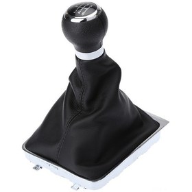 Resim Vw Passat B6 İçin 6 Hızlı Vites Topuzu Boot Gaiter Çerçevesi Siyah Siyah 