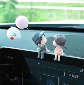 Resim GJOB Araba Aksesuarları Sevimli Karikatür Çiftler Aksiyon Figürü 