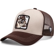 Resim Looney Tunes TAZ Nakışlı Beyzbol Şapkası - Hafif Polyester Snapback Şapka, Karikatür Karakter Tasarımı, Siyah Mesh Arka, Açık Hava Sporları ve Rahat Giyim için, Dış Mekan Başlığı | Eğlenceli Tasarım | Dayanıklı Başlık 