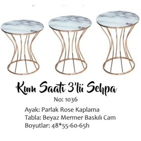 Resim Brc Kumsaat Model Zigon Şık Düz Beyaz Temper Cam Metal Transmisyo 