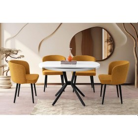 Resim Talin Masa, Arel Sandalye, Beyaz, 120x70 Beyaz 