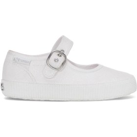 Resim Superga 2452 Kids Ballerina Easylite Glitter Pearl Canvas Kız Çocuk Beyaz Babet 