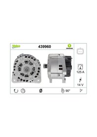 Resim Renault Alternator 14v 125 A K9k Lb1w Clio Iı Symbol Kangoo Logan Twingoo - Valeo 439960 