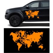 Resim Melek Pazarı Dünya Pusula Off Road Karavan STICKER-S1787 