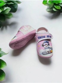 Resim Çocuk Tam Ortopedik Cırtlı Ev Kreş Okul Panduf Pembe 