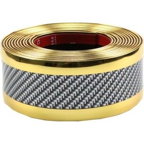 Resim Sones 1m Araç Tamponu Çarpışma Önleyici Şerit, Renk: İki Renkli Altın 5cm 