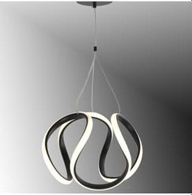 Resim TT AYDINLATMA TT306-25-SY TT Aydınlatma Orta Kavis Mat Siyah (Sarı Işık) Ledli Avize Siyah 25 x 90 