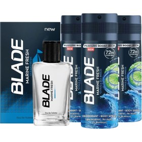 Resim Blade Marine Fresh Edt Erkek Parfüm 70 ml & Deodorant 3x150 ml 