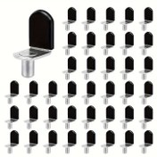 Resim Cam ve Şarap Dolapları için Kaymaz Kauçuk Kılıflı 12 Adet Metal & Plastik Raf Destek Pimleri - Donanım Aksesuarları 