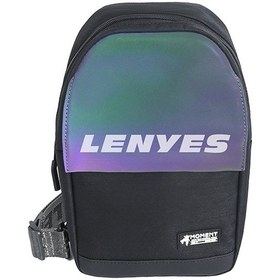 Resim Lenyes Lb712 Dazzling Serisi Çok Amaçlı Su Geçirmez Göğüs Çantası Siyah Siyah 
