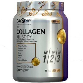 Resim DAY2DAY The Collagen All Body Toz Form %50 Daha Fazla 450gr Vanilya Aromalı 