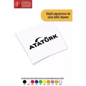 Resim Atatürk Ay Yıldız Sticker Oto Motor Laptop Duvar Folyo Sticker 60 X 18 Cm 