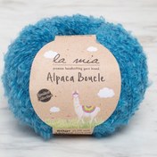 Resim La Mia Alpaca Boucle 50 Gr Mavi El Örgü İpi - L339 - 34390 