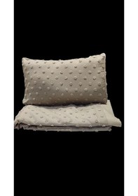 Resim Vnl Butik Yatak Örtüsü Çift Kişilik Manchester Vizon Renkli 