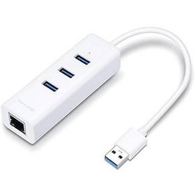 Resim TP-LINK UE330 USB 3.0 3-Port Hub ve Gigabit Ethernet Adaptör USB Adaptör 