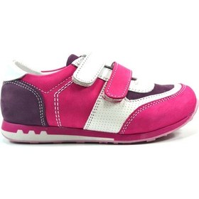 Resim Bayrak 4711 Hakiki Deri Pembe Cırtlı Ortopedik Kız Çocuk Ayakkabı Pembe 