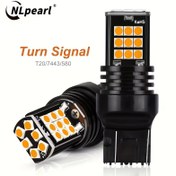 Resim 2 adet NLpearl LED Sinyal Ampulleri - 7440 & 7443, 3030 SMD, 12V, Kolay Tak & Çalıştır Kurulumu, Yüksek Güç, Çok Renkli (Beyaz/Kırmızı/Ambra) Araç Güvenliği ve Stili İçin 