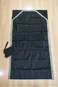 Resim Çantalı Pratik Seccade - Katlanabilir, Su Geçirmez, Taşınabilir Namazlık Siyah 