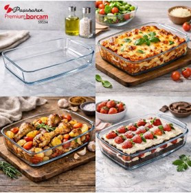 Resim Paşabahçe Paşabahçe 59334 Premium Borcam Dikdörtgen Tepsi 4350 Cc 
