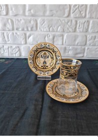 Resim Konyax Çay Seti 12 Parça 6 Kişilik Santo Renkli 