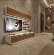 Resim Decoraktiv Eko 5b Mdf Std Tv Ünitesi Tv Sehpası - Beyaz - Ceviz 