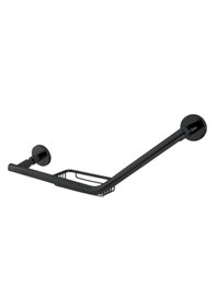 Resim Çelik Banyo Paslanmaz Pirinç Flora Küvet Tutamak Süngerlikli 40cm Mat Siyah 