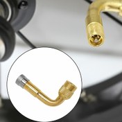 Resim 1 Adet Premium Pirinç Motosiklet & Araba Lastik Valf Uzatma Adaptörü - 90 Derece Açı, Döner Uçlu Kolay Kurulum için Optimal, Altın Kaplama 