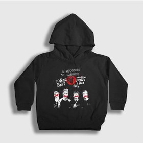 Resim Presmono Unisex Çocuk Xxxx 5 Seconds Of Summer Kapüşonlu Sweatshirt Siyah 