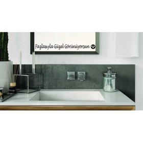 Resim Eyba Sticker Ayna Dekorasyon Sticker- Fazlasıyla Güzel Görünüyorsun 40CMX4CM 