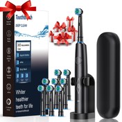 Resim Yetişkinler için Şık Siyah Sonic Elektrikli Diş Fırçası - USB Şarj Edilebilir, Yumuşak Kıllarla Derin Temizlik, 600mAh Lityum Polimer Pil, 5 Modlu Su Geçirmez Ağız Bakımı, 4 Kurdele Bağlamalı Fırça + Hediye Kutusu Dahil 