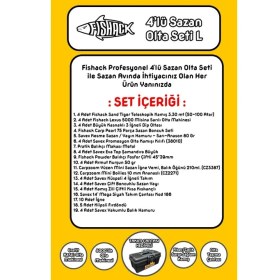 Resim Fishack Tam Takım Sazan Olta Seti - 4'lü Set - L - 3.30MT/50-100GR 