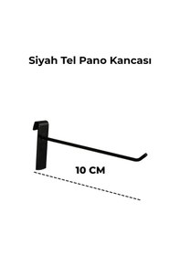 Resim Tel Pano Kancası 10 Cm Siyah Raf Askısı Raf Kancası Mağaza Düzenleme 80 Adet 