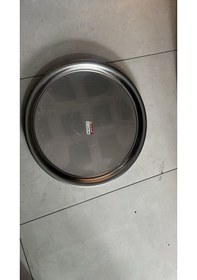 Resim Çelik Tepsi No :10 Çelik Sini Yemek Tepsisi Paslanmaz Tepsi Yuvarlak Gri 