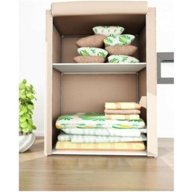 Resim Bymühendisevyaşam Çelik Profilli Portatif Pratik Yorgan Hurcu Yüklük Bezdolap Bej 