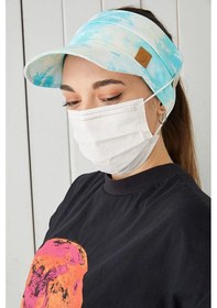 Resim Yetişkin Genç Maske Takılabilir Tenis Yazlık Vizör Spor Şapka Yumuşak Pamuklu Penye - Tek Ebat / Batik Batik 