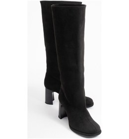 Resim Josette Siyah Süet Kadın Kalın Topuklu Çizme Siyah Süet 