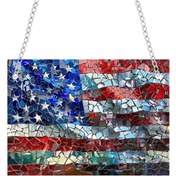 Resim Suntek Amerikan Bayrağı Vatanseverlik İşareti Süsleme 28cmx20cm 
