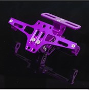 Resim Hightower Ayarlanabilir Alüminyum Alaşım Motorcycle Plaka Tutucu - Elektronik Stoplu, Gümüş Renk, Yamaha, Honda, Suzuki, Lzv İçin 