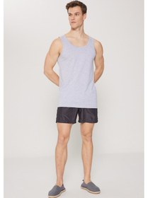 Resim AC&Co / Altınyıldız Classics Erkek Standart Fit Normal Kesim %100 Pamuk 2'li Atlet Paketi - Grı Melanj Gri Melanj 