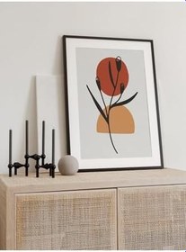 Resim Postifull Botanik Ve Estetik Duvar Tablosu, Çerçevesiz Poster, Salon, Mutfak Ve Ofis Duvar Dekoru;30 X 42 Gri 