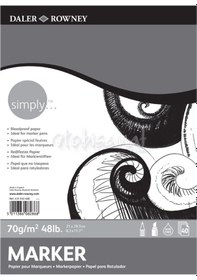 Resim Daler Rowney Simply Marker Pad 70G 50 Yaprak A3 