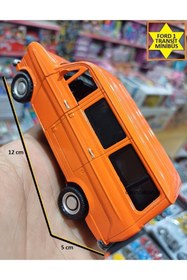 Resim OYUNCAKSAHİLİ Ford Mark 1 Transit 1969 Tarz Minibüs Nostalji Metal Kapı Açılır ışık Ses Koleksiyon Model Turuncu 