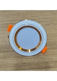 Resim Sorti 7w Sıva Altı 3 Renk Led Spot Gold Kasa Beyaz - Gold 