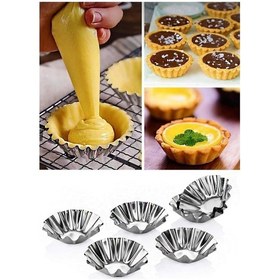 Resim 6 Lı Çelik Tartolet Kek & Kurabiye Kalıbı Metal Metalik Diğer 