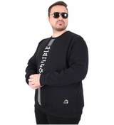 Resim Starbattal Büyük Beden Bisiklet Yaka 3ip Sweat Possible 25719 Sıyah Siyah 