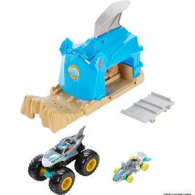 Resim Hot Wheels® Monster Trucks Fırlatıcı Oyun Seti Serisi Monster Truck Aracı ve 1:64 ölçekli Hot Wheels® araba içerir 4 yaş ve üzeri GKY03 