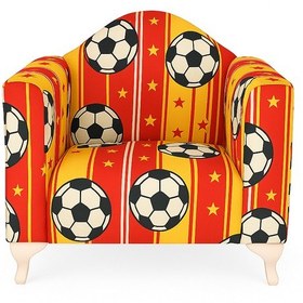 Resim Taraftar Futbol Temalı 0/6 Yaş Ayaklı Çocuk Koltuğu Sarı - Kırmızı 
